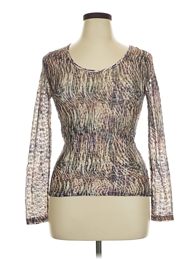 Pre-owned Mudd Long Sleeve T-shirt In Brown