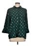 NY Collection 100% Polyester Polka Dots Green 3/4 Sleeve Blouse Size L - photo 1