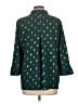 NY Collection 100% Polyester Polka Dots Green 3/4 Sleeve Blouse Size L - photo 2