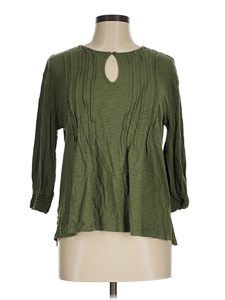 Pre-owned Knox Rose 3/4 Sleeve Blouse In Green