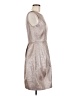 Eliza J Metallic Silver Cocktail Dress Size 8 - photo 4