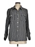 Notations Chevron-herringbone Black Long Sleeve Blouse Size M - photo 1