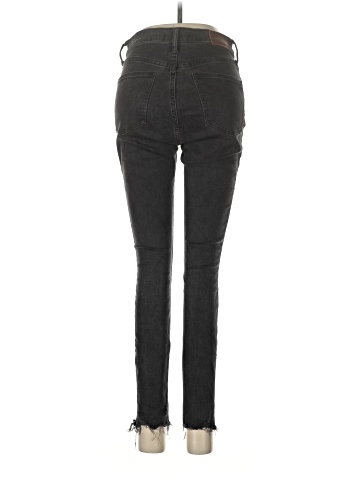 Madewell 9" Mid-Rise Skinny Jeans in Berkeley Black: Button-Through Edition (view 2)