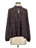 On 34th 100% Polyester Black Long Sleeve Blouse Size S - photo 1
