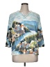 Alfred Dunner Blue 3/4 Sleeve Blouse Size XL - photo 1