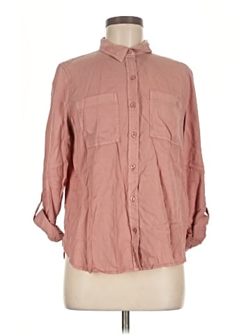 CALVIN KLEIN JEANS 3/4 Sleeve Button-Down Shirt (view 1)