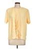 Karen Scott Yellow Short Sleeve Blouse Size L - photo 1