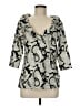 Gretchen Scott Designs Silver 3/4 Sleeve Blouse Size M - photo 1