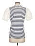 Derek Lam 10 Crosby 100% Cotton Stripes Ivory Short Sleeve Turtleneck Size S - photo 2