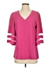 Unbranded 100% Polyester Pink 3/4 Sleeve Top Size S - photo 1