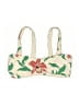 Morgan Lane Floral Ivory Swimsuit Top Size L - photo 1