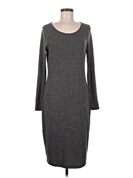 womens midi sweater dress Black Contrasting Sweater Midi Dress