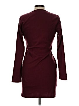 satin burgundy wrap dress Twist Detail Plunge Mini Dress Burgundy