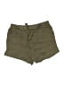 Shein 100% Cotton Solid Green Khaki Shorts Size L - photo 1