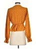 Shein 100% Polyester Orange 3/4 Sleeve Blouse Size 4 - photo 2
