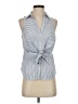 Nine West Blue Sleeveless Button-Down Shirt Size XS - photo 1