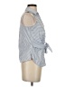 Nine West Blue Sleeveless Button-Down Shirt Size XS - photo 4