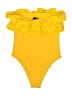 Zara Solid Yellow One Piece Swimsuit Size S - photo 2