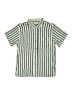 Distortion Stripes Green Short Sleeve Button-Down Shirt Size 7 - photo 1