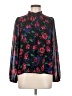 J.Crew Factory Store 100% Polyester Floral Black Long Sleeve Blouse Size M - photo 1