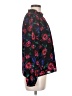 J.Crew Factory Store 100% Polyester Floral Black Long Sleeve Blouse Size M - photo 4