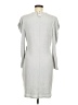 Express Solid Gray Casual Dress Size M - photo 2