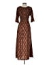 Seven Island 100% Polyester Paisley Brown Casual Dress Size S - photo 2