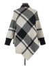 Shein 100% Acrylic Plaid Gray Poncho One size - photo 2