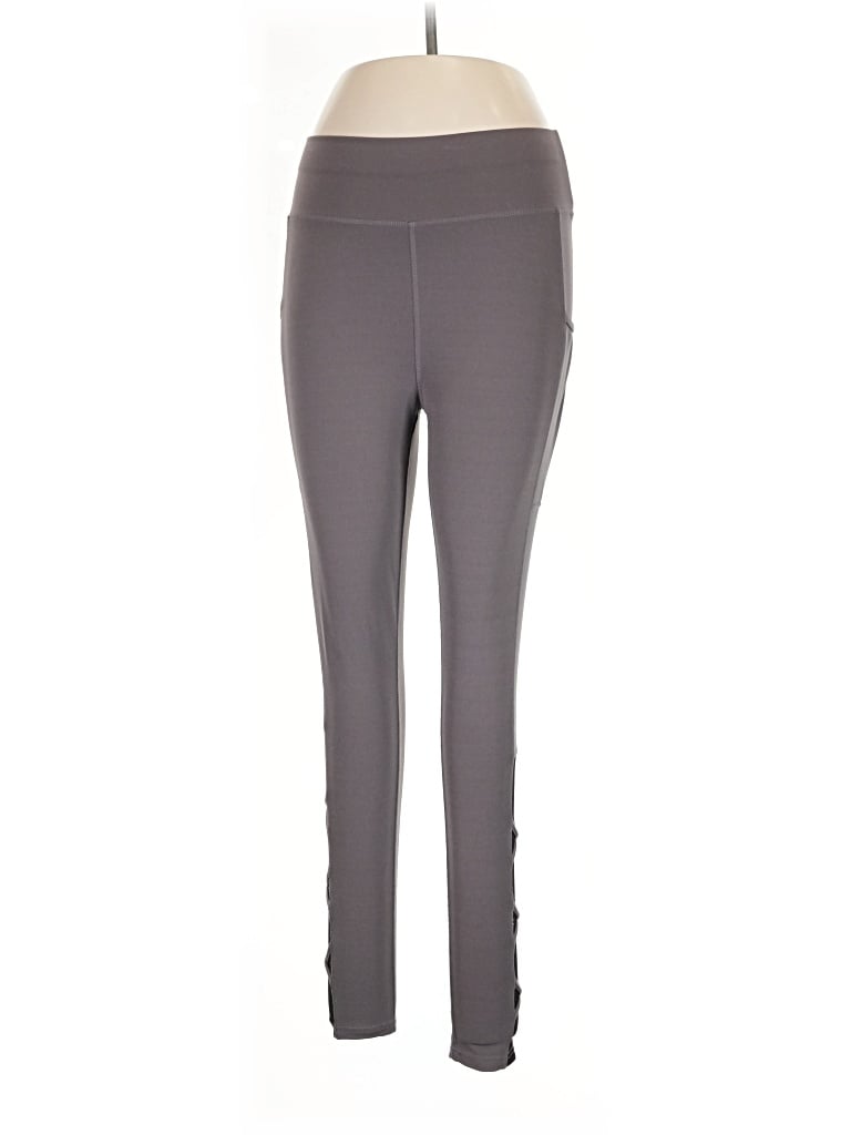 Pre-owned Pop Fit Active Pants In Gray