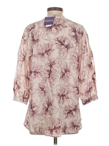 Vivienne Vivienne Tam 3/4 Sleeve Silk Top (view 2)