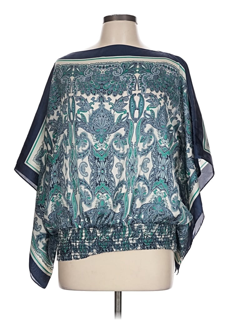 Pre-owned Max Studio 3/4 Sleeve Blouse In Teal