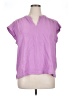 Splendid Purple Short Sleeve Blouse Size XL - photo 1