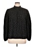 Ann Taylor LOFT Polka Dots Black Long Sleeve Blouse Size XL - photo 1