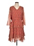 Pleione 100% Polyester Paisley Red Casual Dress Size L - photo 1