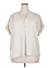 Max Studio 100% Polyester Ivory Short Sleeve Blouse Size 2X - photo 1