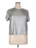 Porridge Metallic Silver Short Sleeve Top Size XL (4) - photo 1