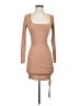 Missguided Solid Tan Cocktail Dress Size 0 - photo 1