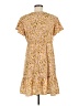 Shein 100% Polyester Print Yellow Casual Dress Size 6 - photo 2