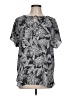 Ann Taylor LOFT 100% Polyester Gray Short Sleeve Blouse Size L - photo 1