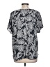 Ann Taylor LOFT 100% Polyester Gray Short Sleeve Blouse Size L - photo 2