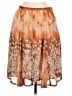 Worthington 100% Polyester Tie-dye Brown Casual Skirt Size 8 Petite - photo 1