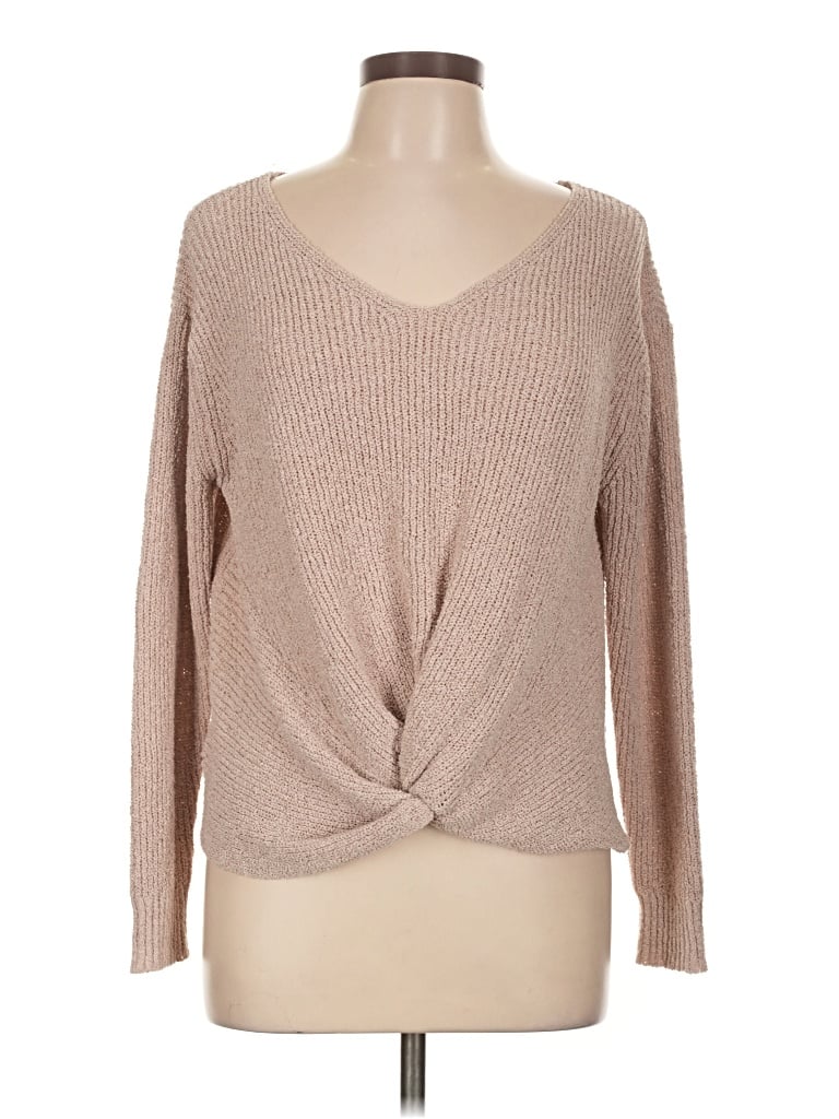 Pre-owned Assorted Brands Pullover Sweater In Tan