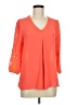 Brixon Ivy 100% Polyester Orange 3/4 Sleeve Blouse Size M - photo 1