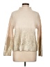 Ann Taylor Metallic Ivory Turtleneck Sweater Size L - photo 1