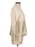 Ann Taylor Metallic Ivory Turtleneck Sweater Size L - photo 4