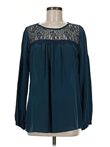 Shoshanna Long Sleeve Silk Top (view 1)