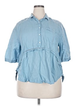 Free People 3/4 Sleeve Button Down Shirt