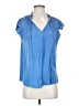 Current Air 100% Polyester Blue Short Sleeve Blouse Size XS - photo 1