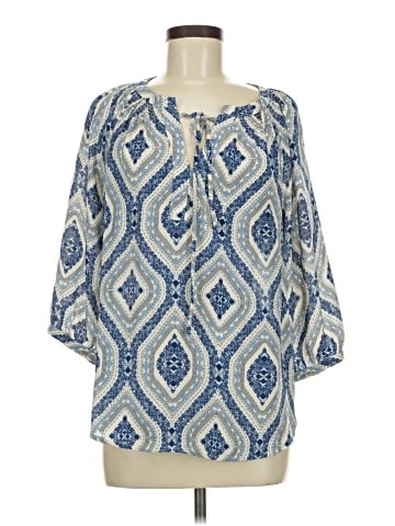 Q&A 3/4 Sleeve Blouse (view 1)