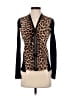 Elie Tahari 100% Merino Animal Print Black Tan Jacket Size XS - photo 1